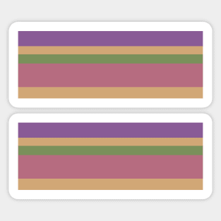 GROOVY MUTED MAUVE PURPLE COLOR THEME STRIPE PATTERN FOR SUMMER Sticker